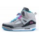 spizike femme gris neutre rose vif vert