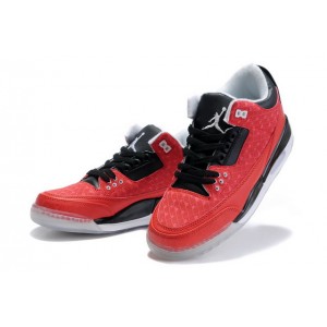 Jordan 3 daim rouge noir