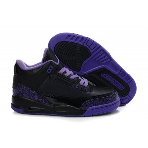 Air Jordan 3 femme retro noir violet