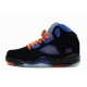 Jordan 5 noir orange bleu en daim