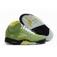 Air Jordan 5 vert noir maize en daim