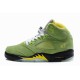 Air Jordan 5 vert noir maize en daim