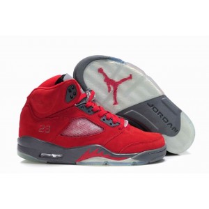 air jordan retro 5 rouge et gris