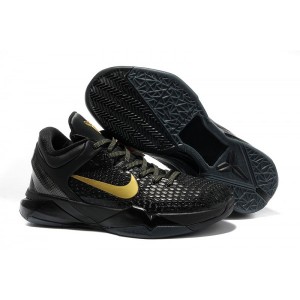 kobe 7 chaussure basket elite noir or