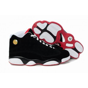 chaussures basket jordan 13 noir rouge blanc