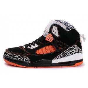 Air Jordan spizike daim noir blanc orange