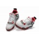 Air Jordan retro 4 Mars Blackmon femme blanc noir rouge