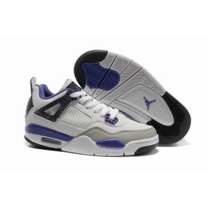 Jordan 4 filles blanc noir gris violet