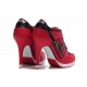 chaussure nike en talon en rouge noir