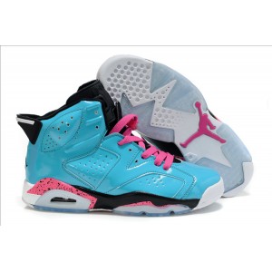 jordans 6 homme vernishe bleu rose