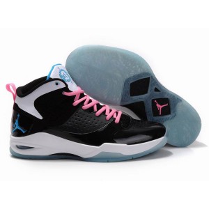 chaussure basketball fly wade noir blanc rose