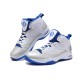 chaussures jordan fly wade bleu gris blanc
